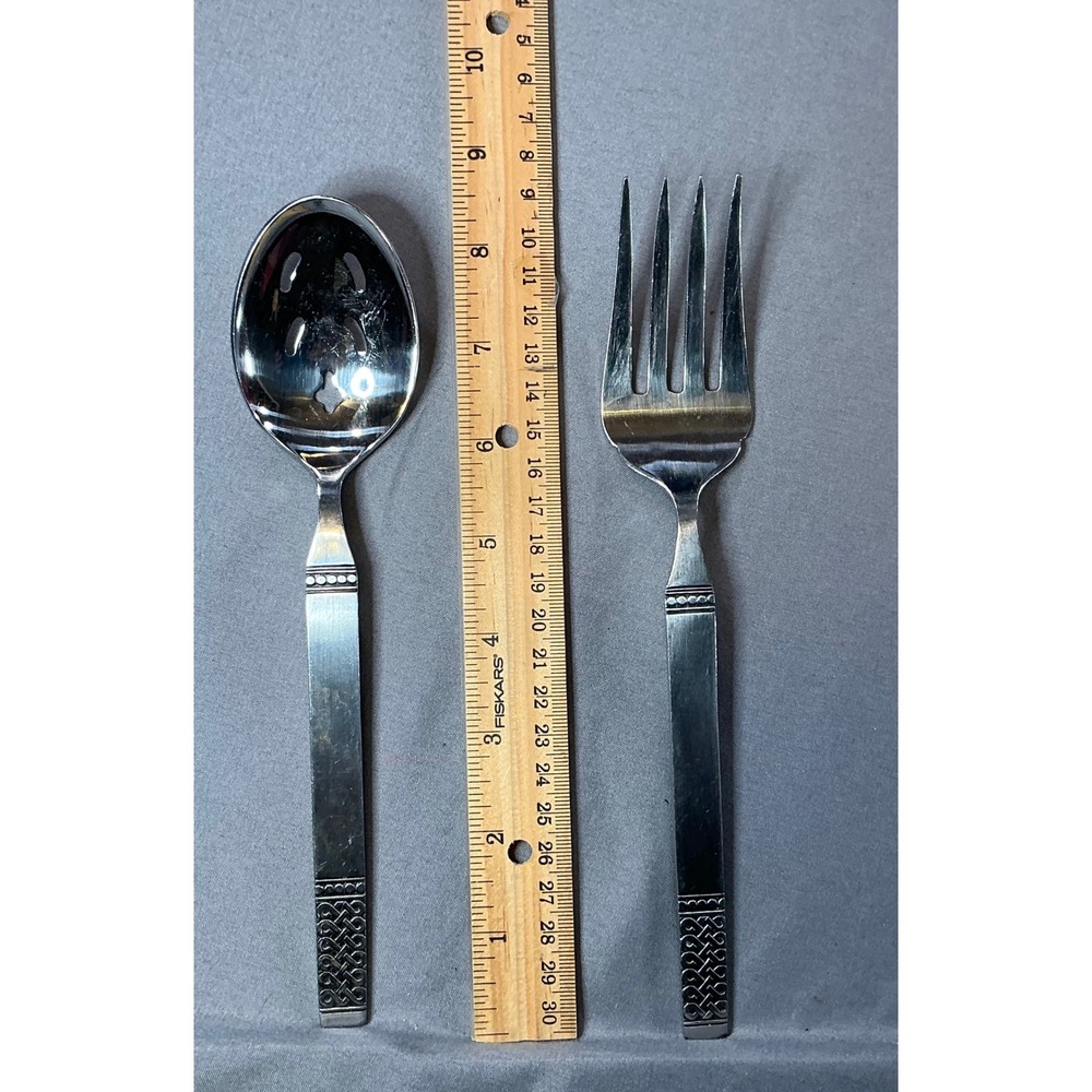 Danika by MSI Japan Stainless Steel Serving Slotted Spoon and Cold Meat Fork Set